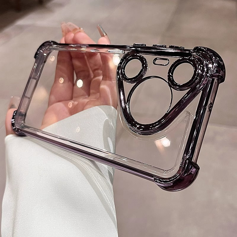 Super airbag suitable for huawei mate80pro mobile phone case electroplated four corners anti-fall p80classy soft shell anti-fall
