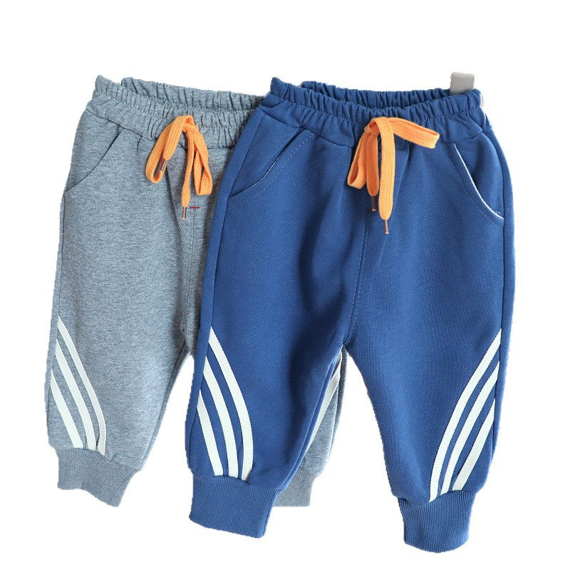 Kidsfleece-lined pantsfall and winter style outwear children's pants, fashionable boys and girls cotton pants, heattech pants supply