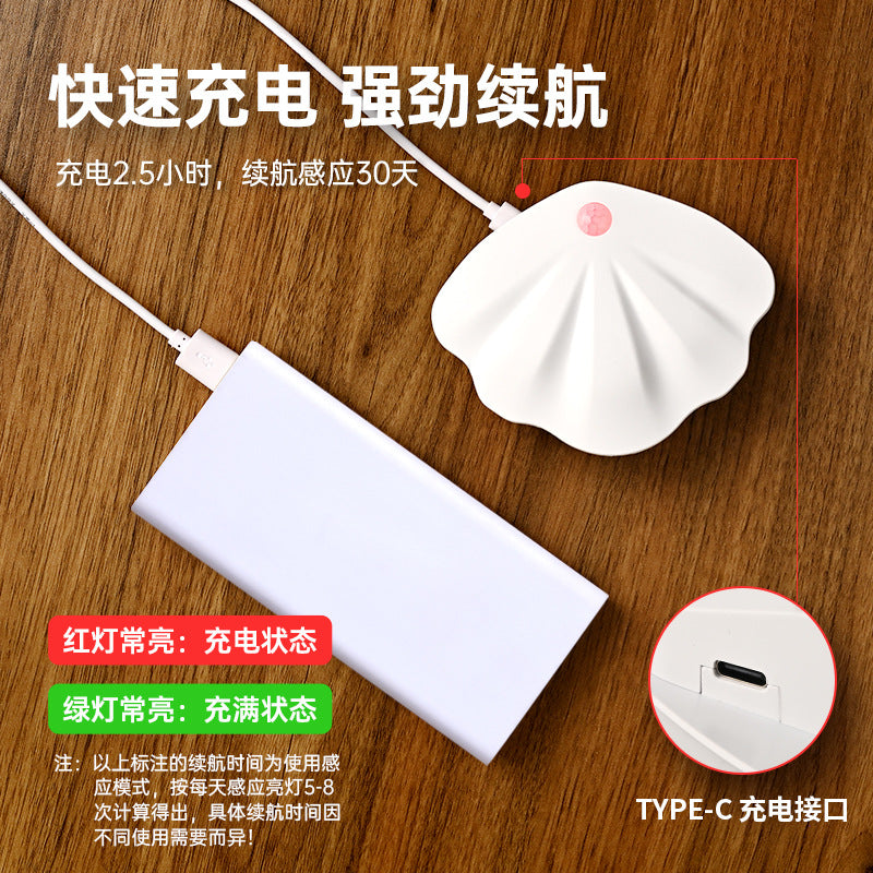 new magnetic wireless indoor wall light doorplate light - rechargeable smart led human body induction night light