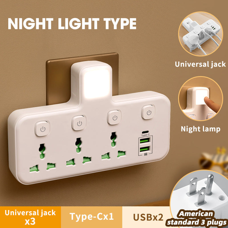 British standard multi-function plug-in board usb socket row plug american standard plug row plug multi-hole wireless drag board european standard converter