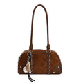 2025 new autumn/winter retro leopard print tote bag - versatile underarm bag, high-end, light luxury, niche design, commuter shoulder bag