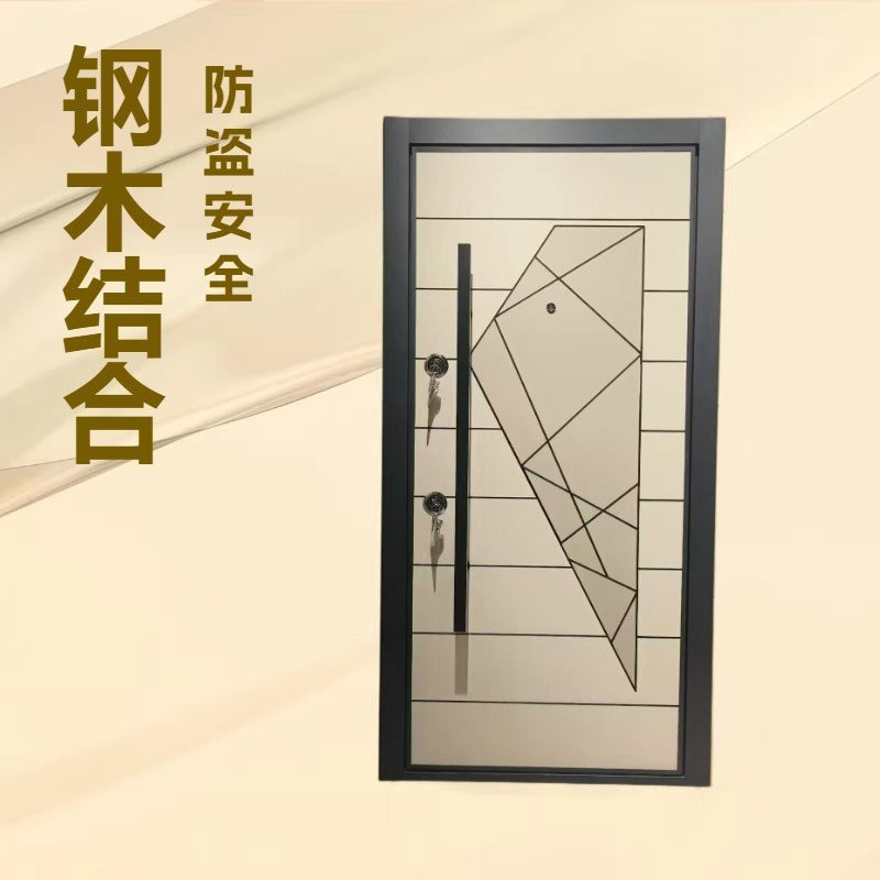 Russian door central asia turkish mdf panel door thermal insulation entrance apartment door export engineering steel security door