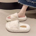 Fairy style furry slippers for women outwearnew arrivalfall and winterpopularfashioneasiest for matchplaid home casual one-line cotton slippers