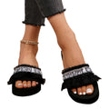 Platform thick solepopularlace rhinestone outwear sandals women's 2024 summer new style gentle fairy easiest for match flip flop