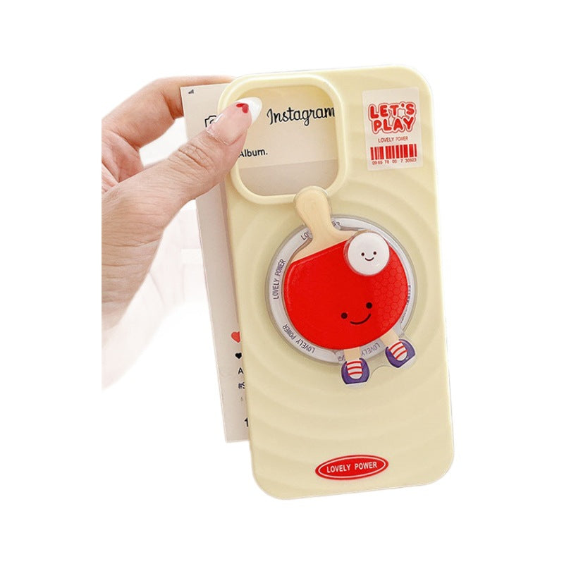 Magnetic solar case for apple 16 pro - ping pong phone case with iphone 13 badminton stand protective cover