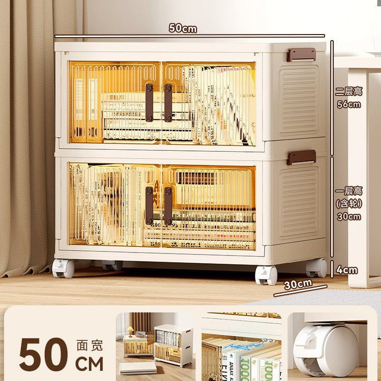 Book storage box Foldable box Storage cabinet Classroom student book storage box Transparent sorting storage box