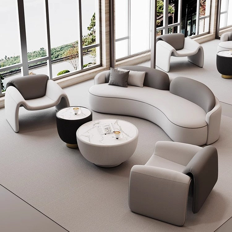 Curved sofa creative special-shaped clothing store beauty salon office rest area reception reception sales office negotiation sofa