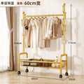 Clothes drying rack floor-standing for homemovable bedroom clothes drying rack balcony hanging clothes rack indoor simple pole coat rack