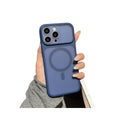 Fine hole skin-feeling magnetic phone case suitable for iphone17promax apple 16/13 frosted transparent protective case
