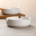 Pure white ceramic ashtray - commercial grade, customizable with logo - ideal for hotels, guesthouses, round bars, ktv lounges, restaurants, and dining establishments