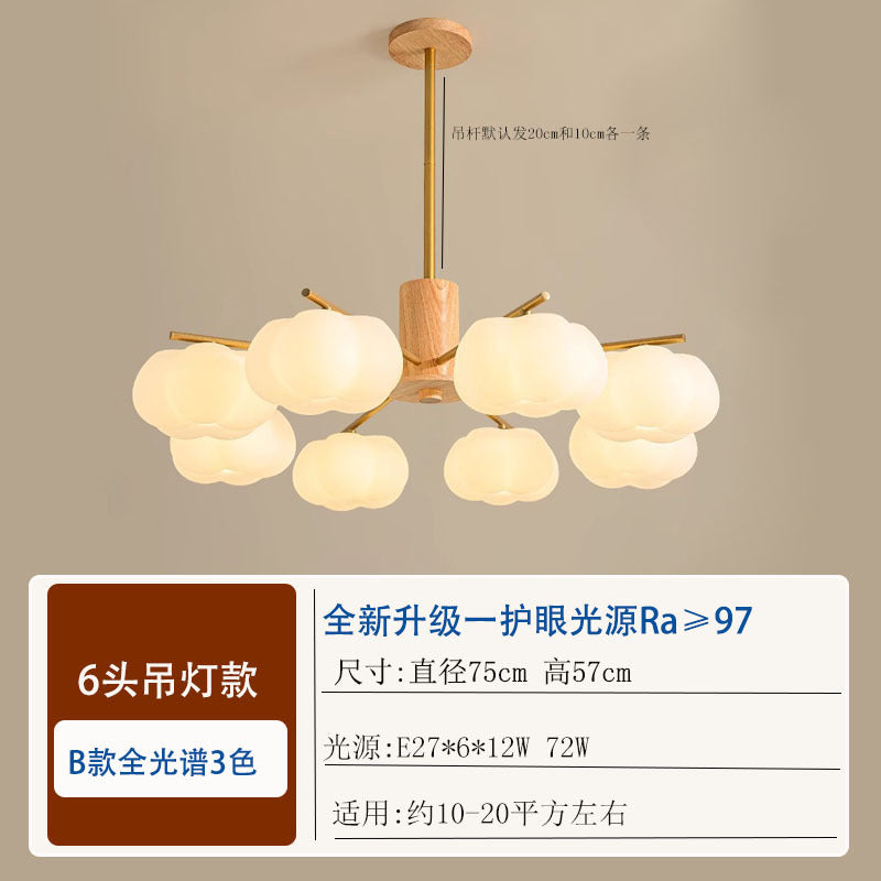 Log living room chandelier dining room light Japanese-style wabi-sabi wind homestay lighting retro wind hotel shop light bedroom lighting