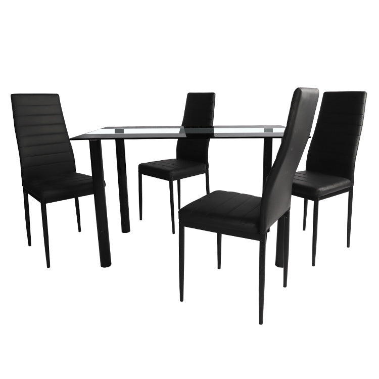 Glass dining table tempered glass dining tablefor home dining table and chair combination modern casual negotiation table