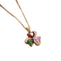 accessible luxury hot-selling new arrival copper inlaid zirconium flower necklace for women accessible luxuryfashion non-fading earrings clavicle chain accessories