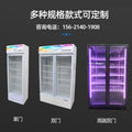 Beer cabinet refrigerator supermarket vertical freezer double door copper tube beverage cabinet air-cooled frost-free beverage display cabinet