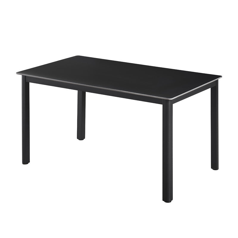 Modern minimalist sintered stone dining table - rectangular home dining table - direct from factory - small space minimalist fan-shaped leg table