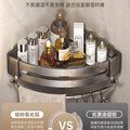 Gun gray bathroom bathroom triangle storage rack wall-mounted punch-free corner toilet washroom storage