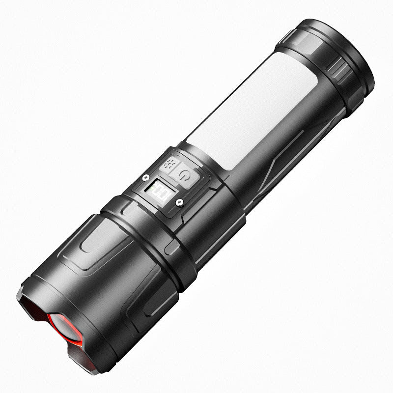 Cross-border new multi-functional charging flashlight convenient flashlight super bright aluminum alloy long battery life long-range flashlight strong light