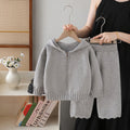 Girls' knitted sweater and pants set - new autumn  collection - casual sweater outfit for little girls