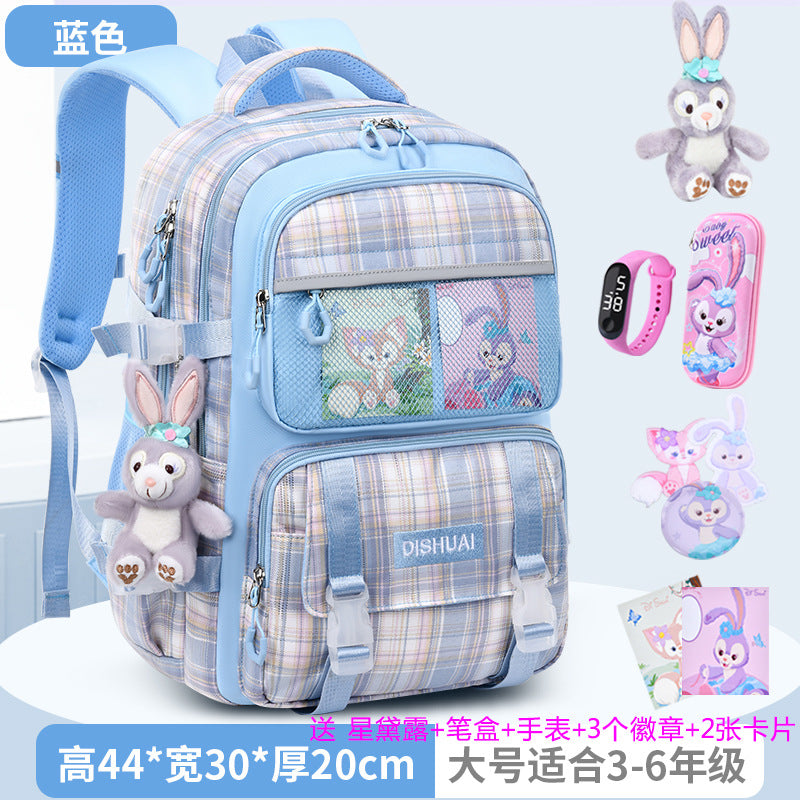 2026 new school backpack for girls, grades 1-6: ultra-lightweight, ergonomic, and spine-protecting backpack for elementary school students