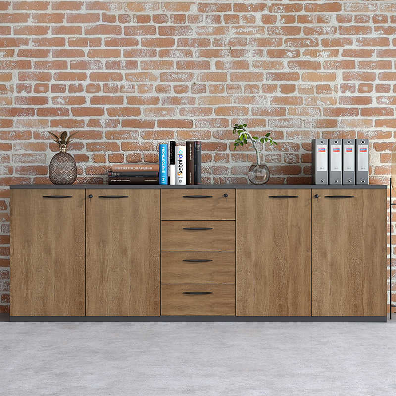File cabinet low cabinet office storage cabinet drawer with lock information cabinet floor cabinet tea cabinet wooden
