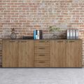 File cabinet low cabinet office storage cabinet drawer with lock information cabinet floor cabinet tea cabinet wooden
