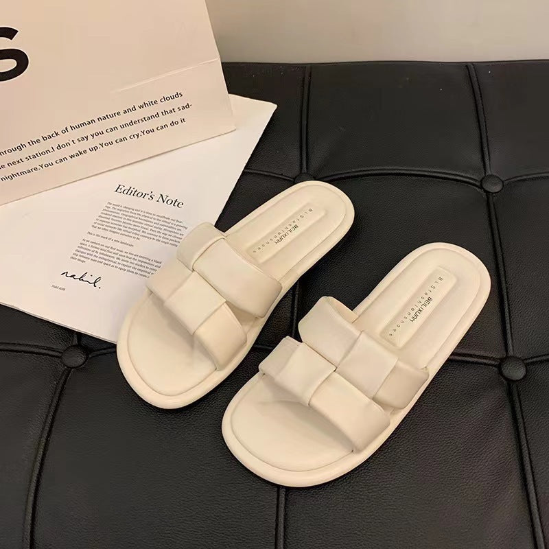 2026 new flat one-strap sandals & slippers - premium style, soft sole, beach-friendly, wholesale for women's summer wear (perfect for students)