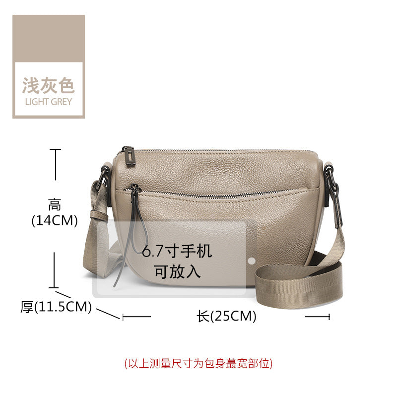 Fashion versatile women's shoulder bag 2025 new spring and summer casual lightweight nylon leather messenger mini