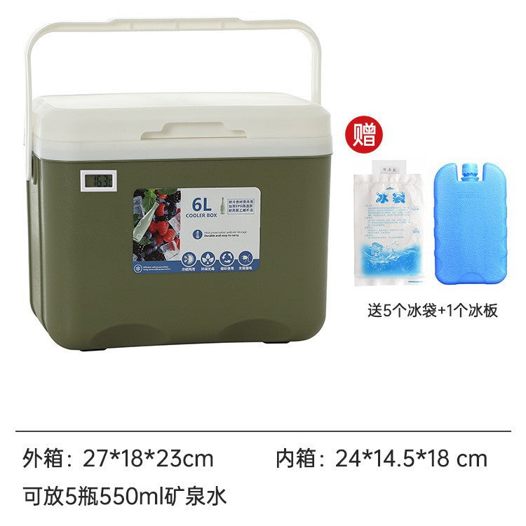 Insulated box outdoor camping picnic ice cube refrigerated car refrigerator commercial cold box stall ice box portable ice bucket