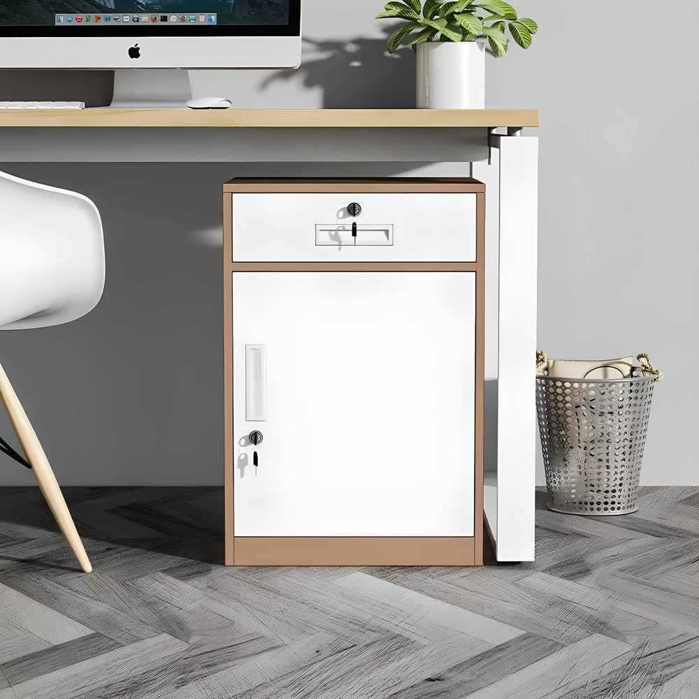Under-desk filing cabinet, document cabinet, tool storage cabinet, metal low cabinet, storage cabinet with drawers, small lockable cabinet