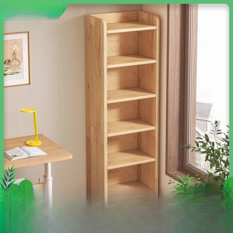 Solid wood bookshelf living room simple floor bookcase student storage rack children's home multi-layer bedroom storage cabinet