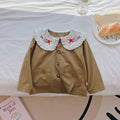 Girls' outerwear:  autumn new arrivals - stylish embroidered lapel blazer, trendy korean style windbreaker for kids