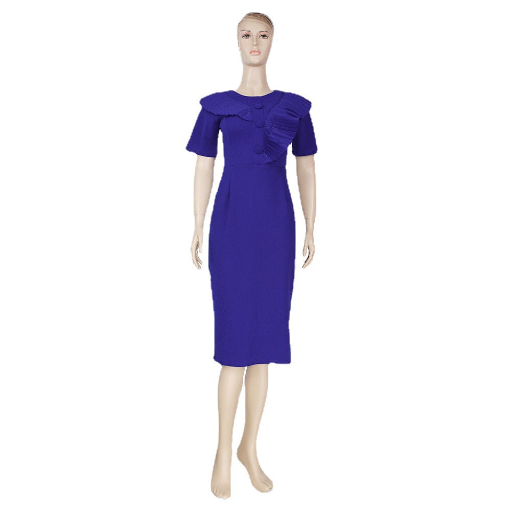 e-commerce, , , pencil skirt, plus-size african women's clothing, ol (office lady) commuter style, solid color dress