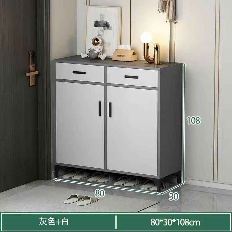 Entryway shoe cabinet storage organizer, large capacity shoe rack, indoor home shoe cabinet, hallway aisle shoe changing bench