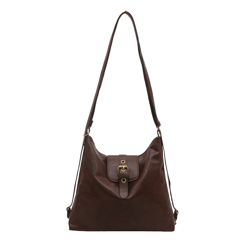 Simple retro large-capacity bag women's 2025 spring new shoulder bag fashion trend foreign commuter tote bag