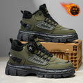 Winter men's shoes 2025 new fleece-lined warm swivel buckle high-top sneakers outdoor work boots martin boots cotton shoes
