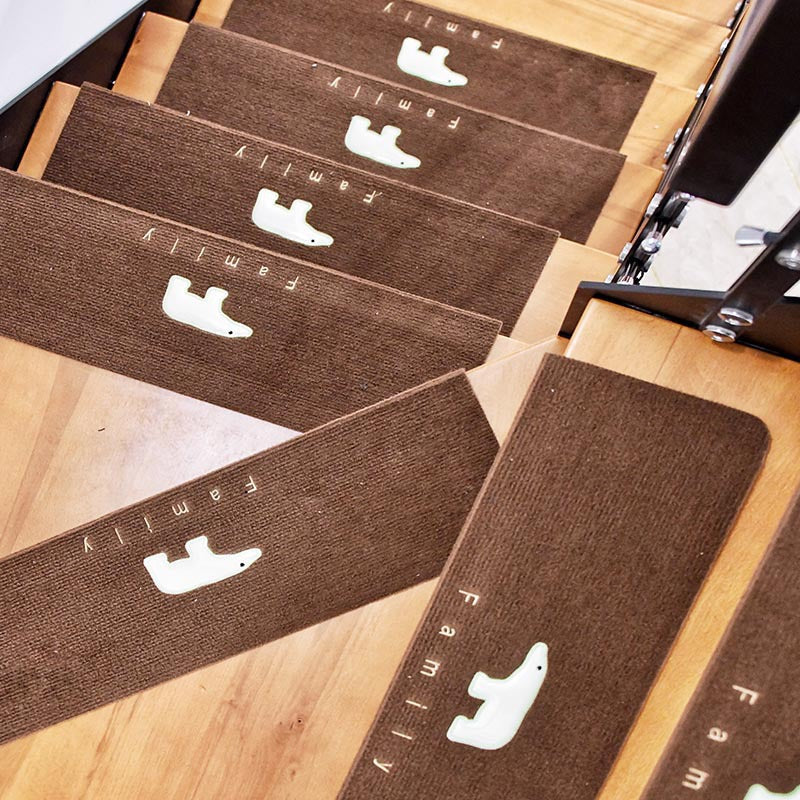 Stair step mat Non-slip mat Household machine washable mat Carpet Glue-free self-adhesive foot pad Solid wood luminous stair mat