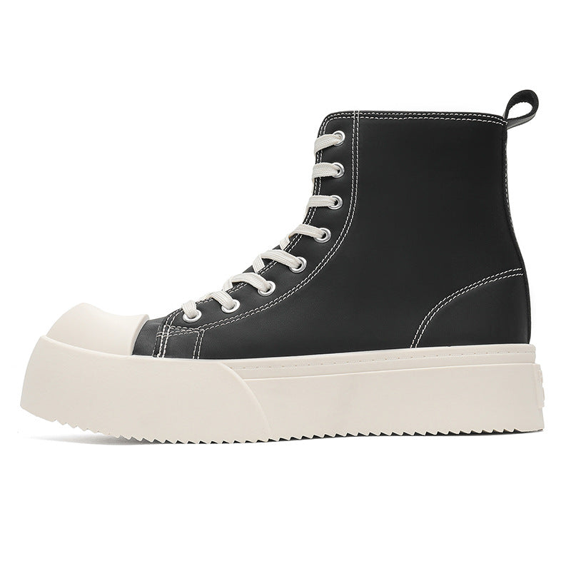 High-top shoes for men springnormcore big toe milk bottom shoes high street thick sole derby shoes trendy men's work clothingcasual leather shoes