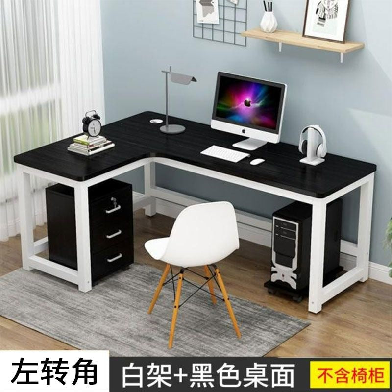 Minimalist modern corner computer desk, l-shaped study table for home, simple bedroom desk, corner desk for study room