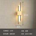 Italian normcore double pole long frosted soft light strip house staircase entrance living room background wall normcore linear wall lamp