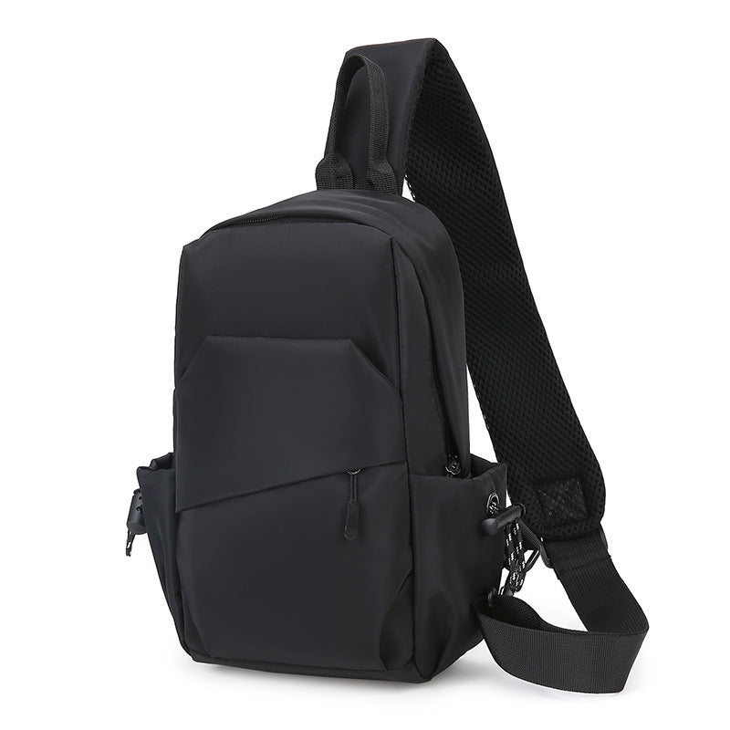 Cross-border casual men's Oxford cloth breast bag personalized casual Oxford cloth fabric shoulder messenger bag small backpack wholesale