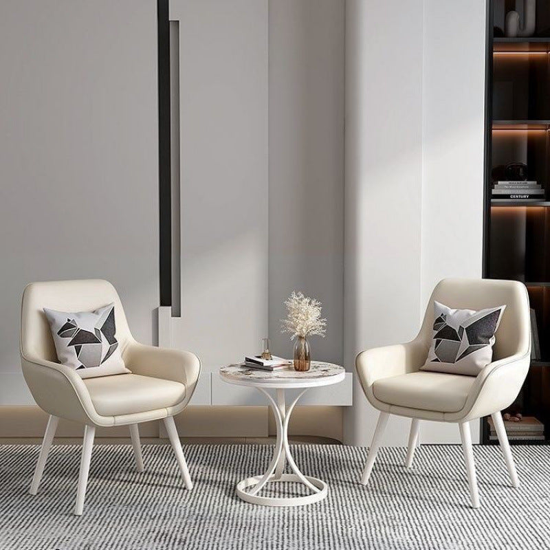 Balcony table and chair combination three-piece casual cream style coffee table household one table and two chairs small round table cp