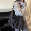 Simple and stylish large-capacity tote bag for women, a trendy new arrival for autumn and winter. perfect as a fabric bag for travel, leisure, and everyday use, or as a shoulder bag