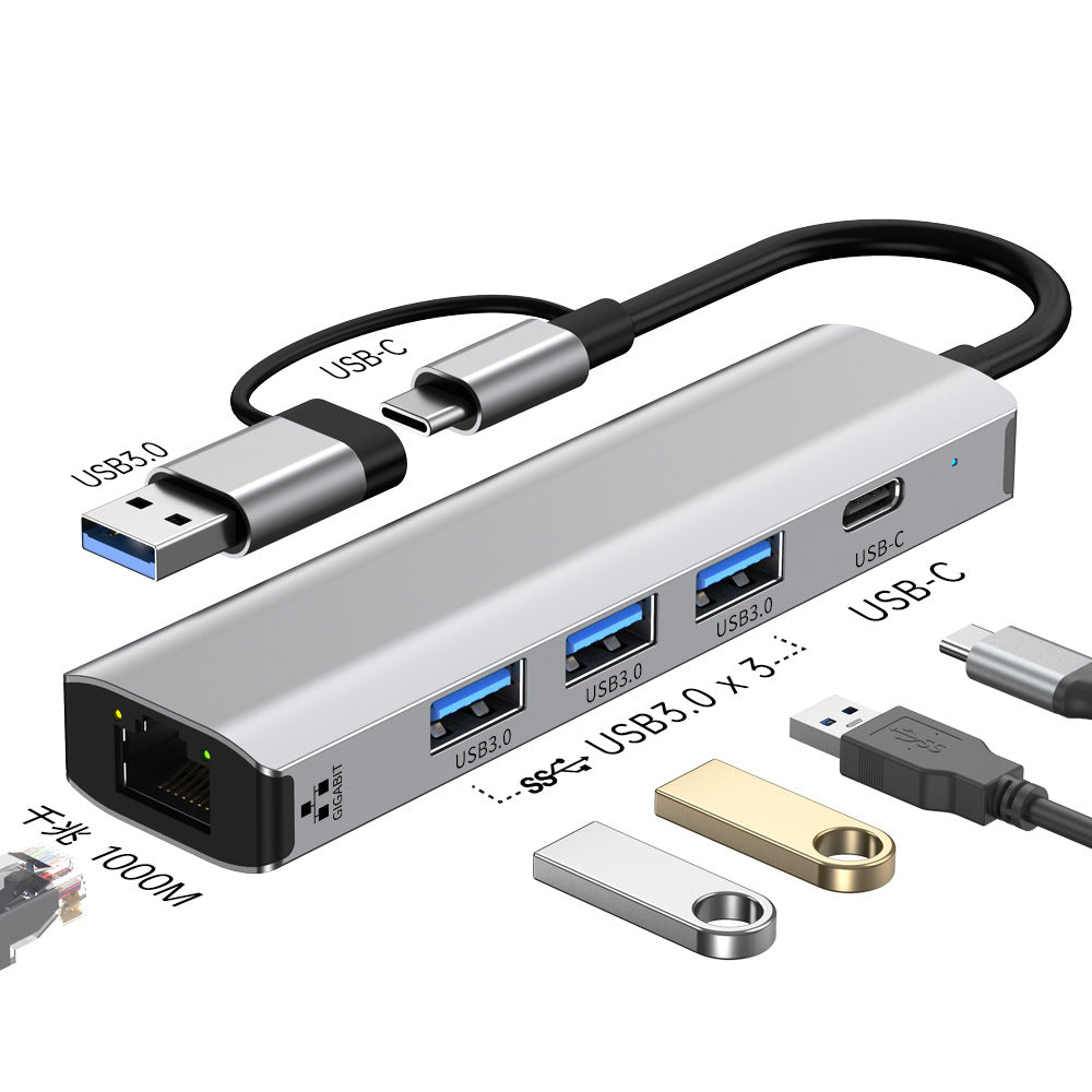 5-in-1 docking station typec laptop converter usb3.2 10g network card docking station
