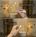 Diy easy-to-carry acrylic mini desk lamp with erasable message board, 3d night light, ambient led lamp, touch control