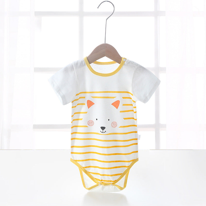 Baby short-sleeved romper, summer thin romper, triangle romper, newborn summer pajamas, baby onesie