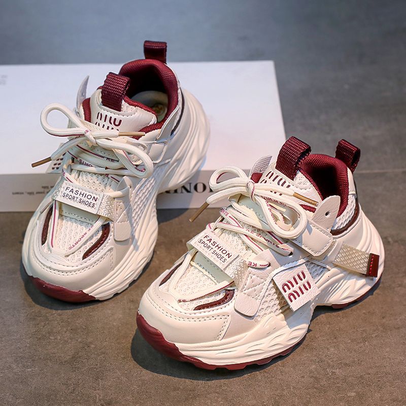 Girls' casual shoes - spring  new collection: breathable mesh running sneakers & chunky dad shoes for girls