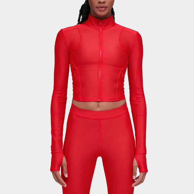 new arrival long-sleeve yoga top and bottom set - premium women's activewear two-piece workout outfit