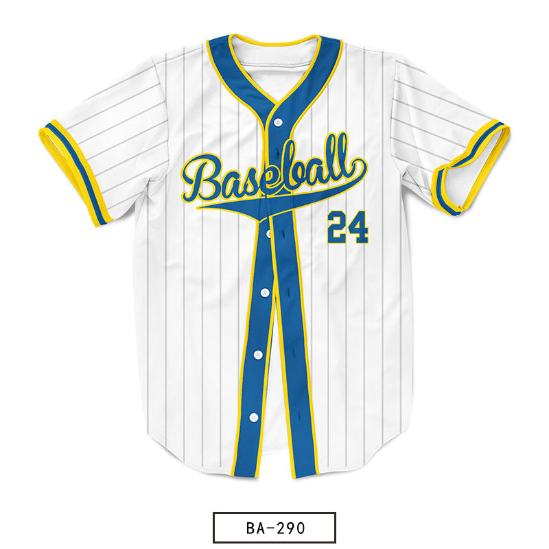 Sublimation custom American baseball jersey sports jacket sticker embroidered softball jersey competition men's and women's baseball jersey printing