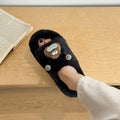Antenna twist stick cute furry slippers for women fall and winternew arrivaloutwearstuffed velvet non-slipheattech home couple cotton slippers