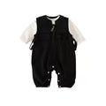 Baby boys' and girls' spring/autumn workwear pocket lightweight overalls two-piece set - stylish and minimalist outerwear spring/autumn outfit
